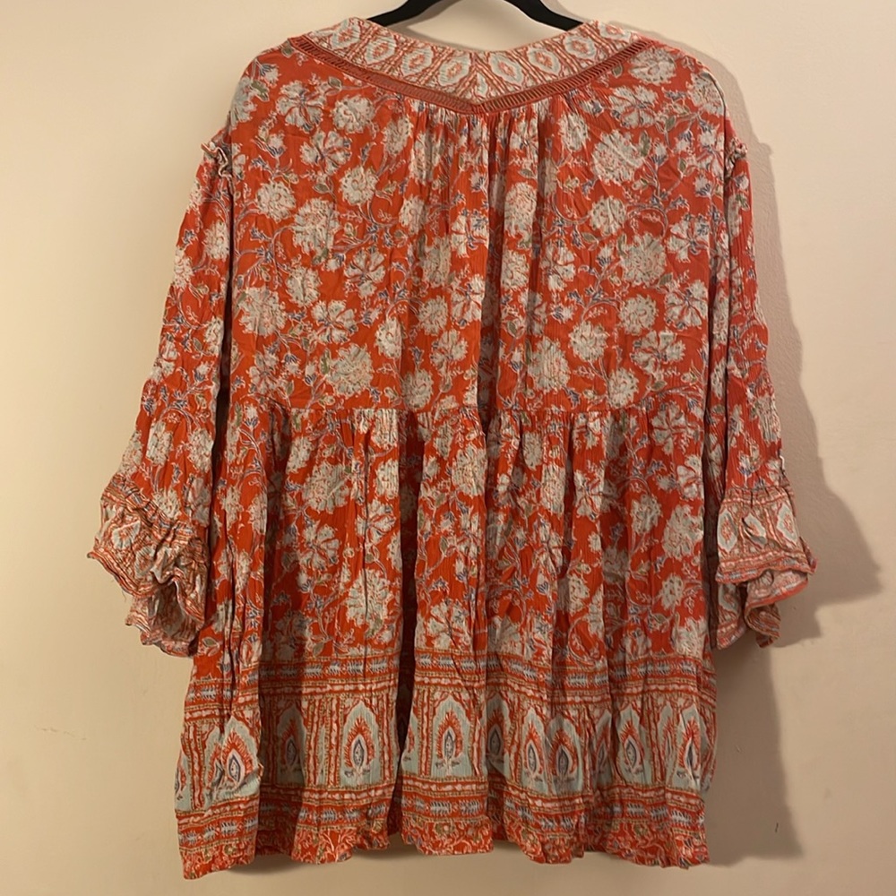 Free People Moonlight Dance Tunic Ruffle Shirt - Picture 7 of 9